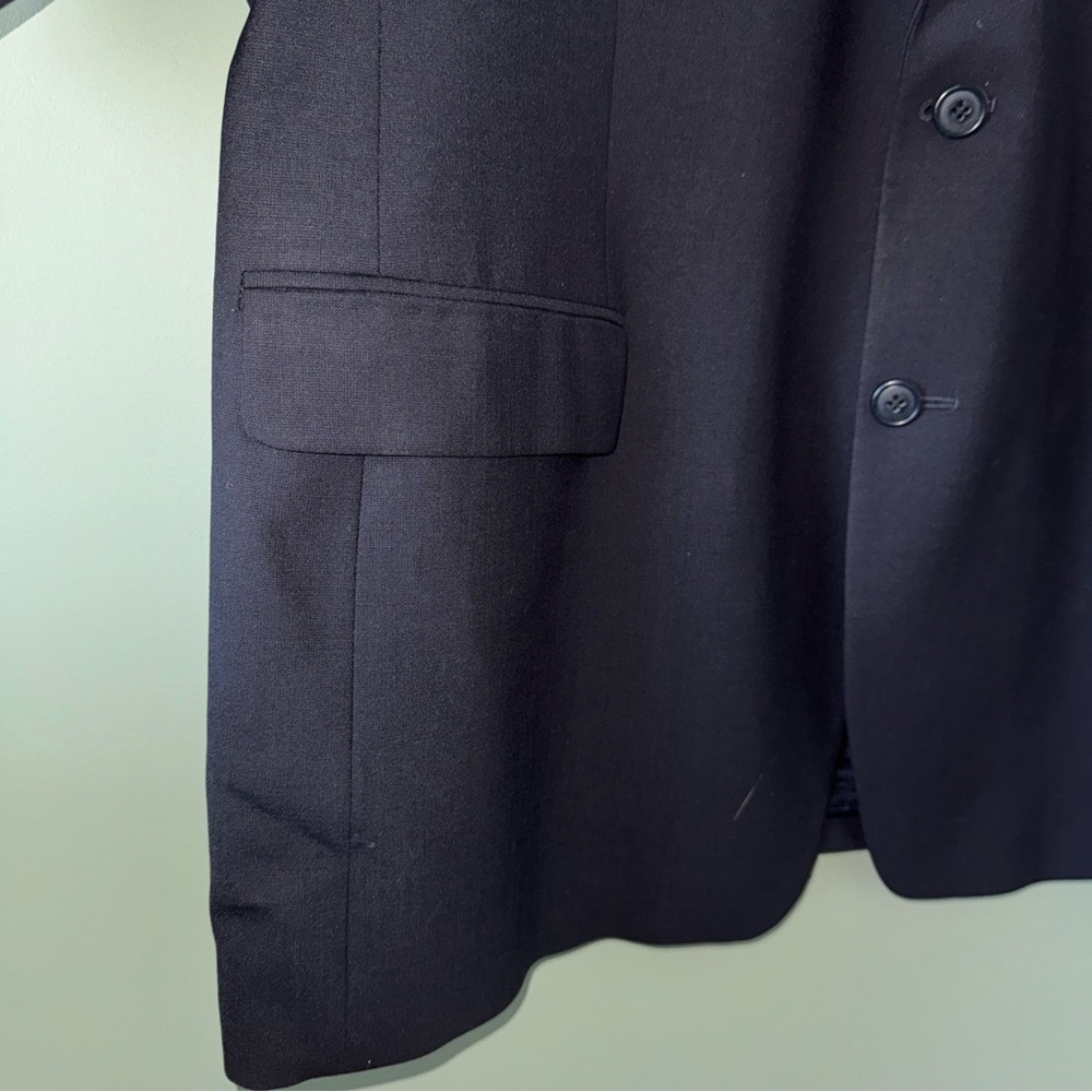 Brooks Brothers 346 Stretch Wool Blazer Jacket Men 46R Modern Business Navy Blue - Picture 4 of 13
